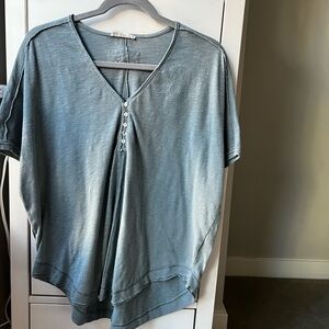 In Loom Blue Flowy Blouse - Small